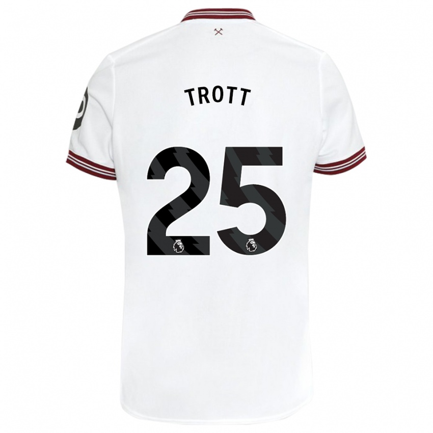Homem Camisola Nathan Trott #25 Branco Alternativa 2023/24 Camisa