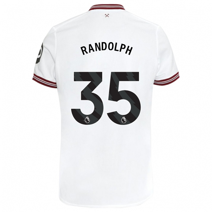 Homem Camisola Darren Randolph #35 Branco Alternativa 2023/24 Camisa