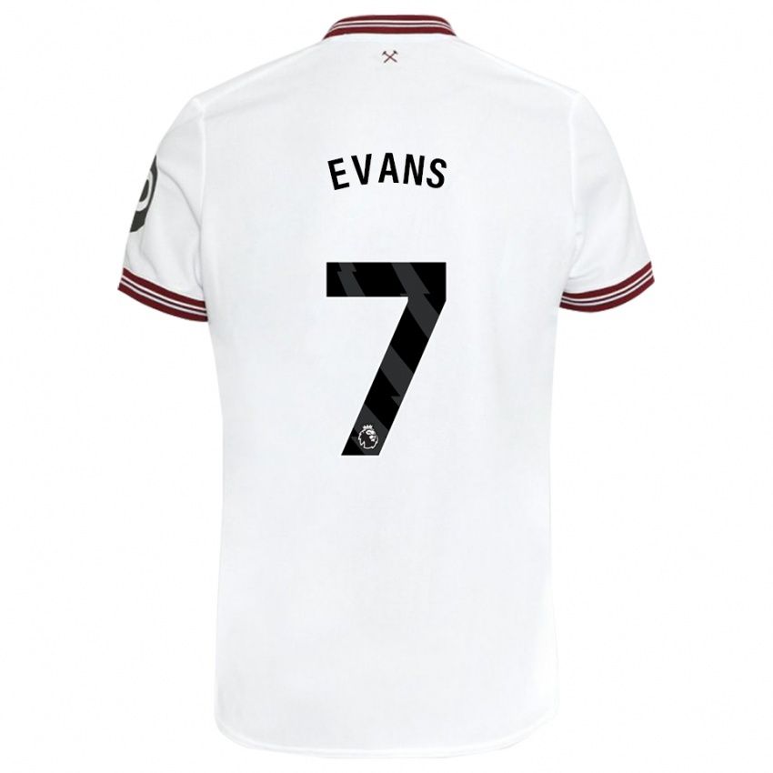 Homem Camisola Lisa Evans #7 Branco Alternativa 2023/24 Camisa