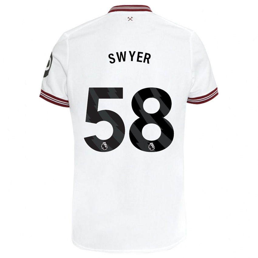Homem Camisola Kamarai Swyer #58 Branco Alternativa 2023/24 Camisa