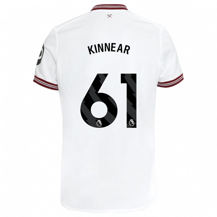 Homem Camisola Brian Kinnear #61 Branco Alternativa 2023/24 Camisa