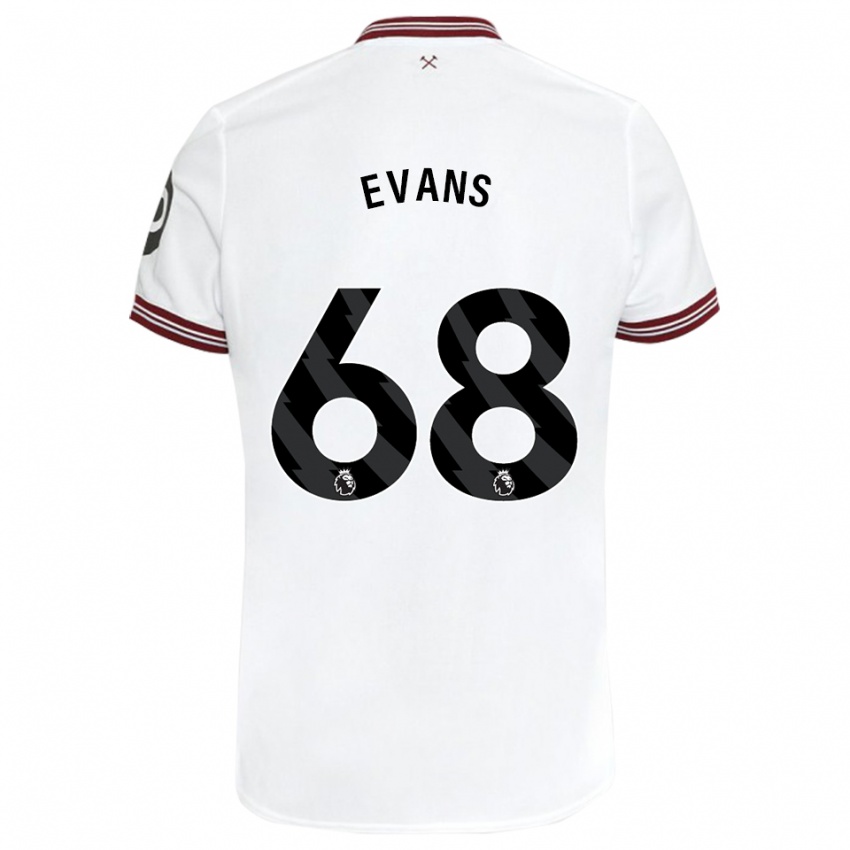 Homem Camisola Isaac Evans #68 Branco Alternativa 2023/24 Camisa