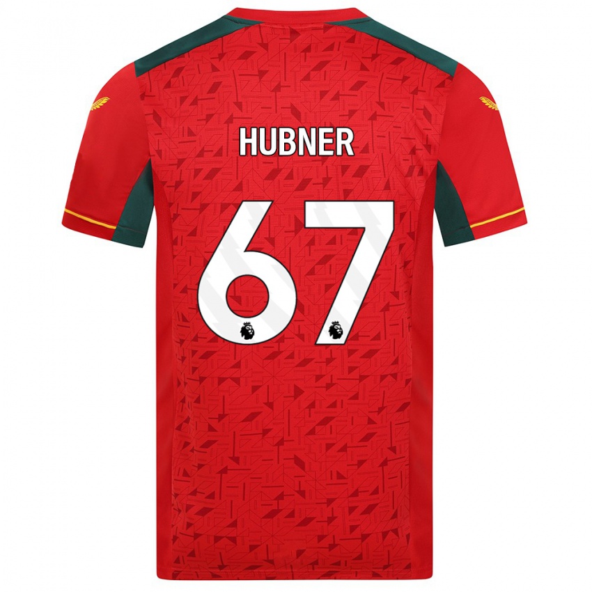 Homem Camisola Justin Hubner #67 Vermelho Alternativa 2023/24 Camisa