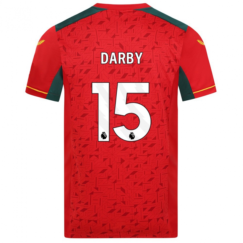 Homem Camisola Kelly Darby #15 Vermelho Alternativa 2023/24 Camisa