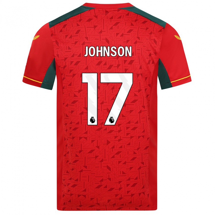 Homem Camisola Katie Johnson #17 Vermelho Alternativa 2023/24 Camisa