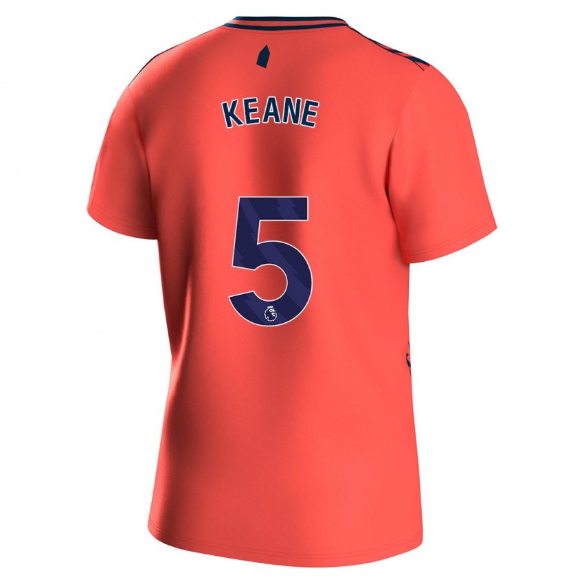 Homem Camisola Michael Keane #5 Corais Alternativa 2023/24 Camisa