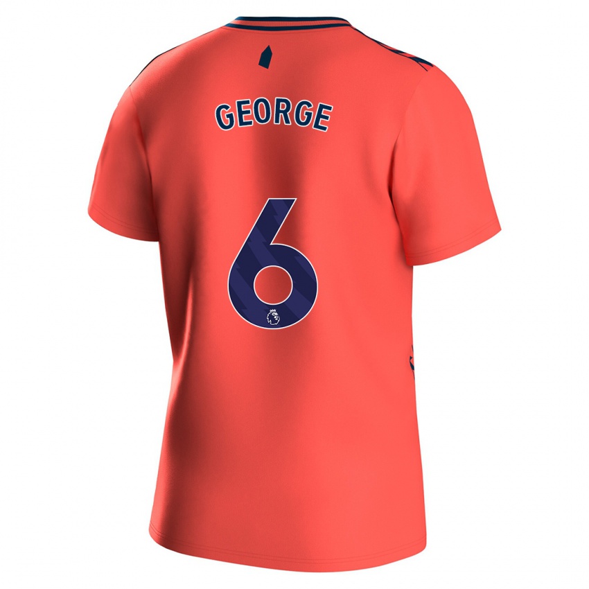 Homem Camisola Gabrielle George #6 Corais Alternativa 2023/24 Camisa