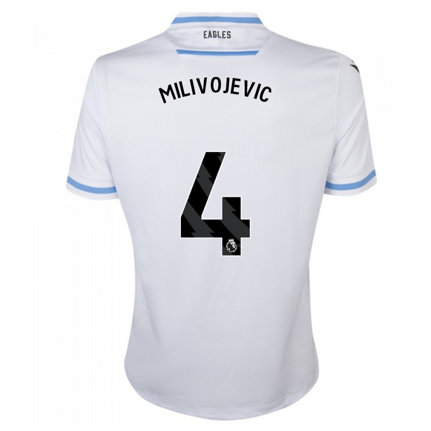 Homem Camisola Luka Milivojevic #4 Branco Alternativa 2023/24 Camisa