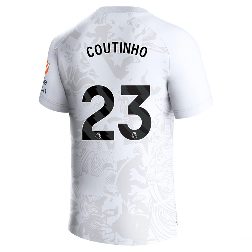 Homem Camisola Philippe Coutinho #23 Branco Alternativa 2023/24 Camisa