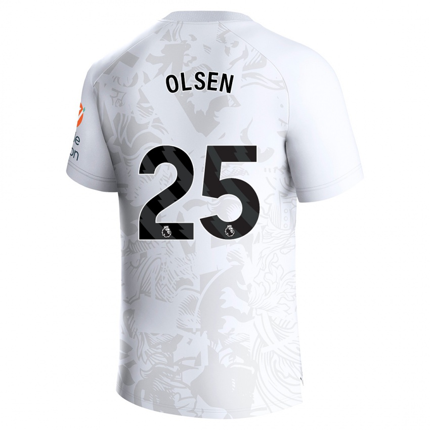 Homem Camisola Robin Olsen #25 Branco Alternativa 2023/24 Camisa
