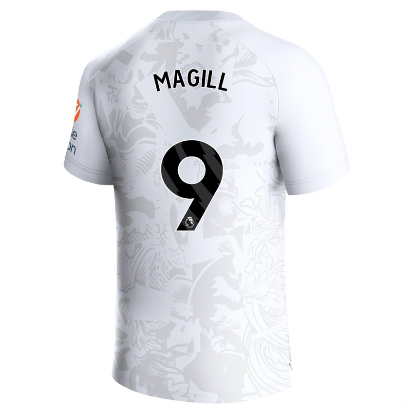 Homem Camisola Simone Magill #9 Branco Alternativa 2023/24 Camisa