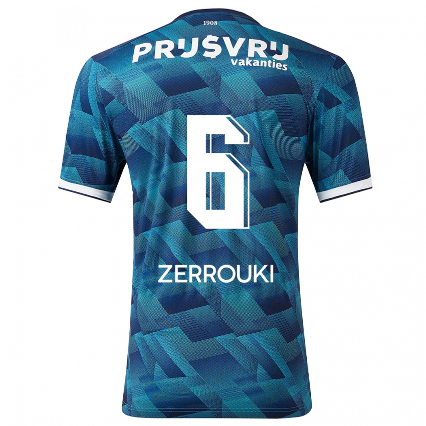 Homem Camisola Ramiz Zerrouki #6 Azul Alternativa 2023/24 Camisa