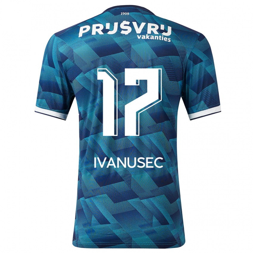 Homem Camisola Luka Ivanusec #17 Azul Alternativa 2023/24 Camisa