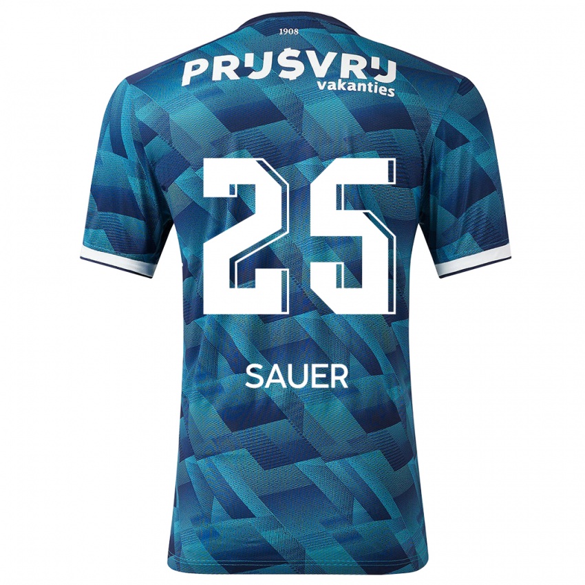 Homem Camisola Leo Sauer #25 Azul Alternativa 2023/24 Camisa