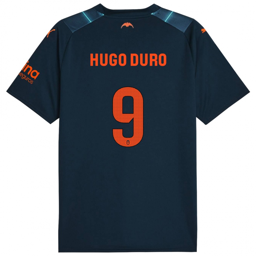 Homem Camisola Hugo Duro #9 Azul Marinho Alternativa 2023/24 Camisa