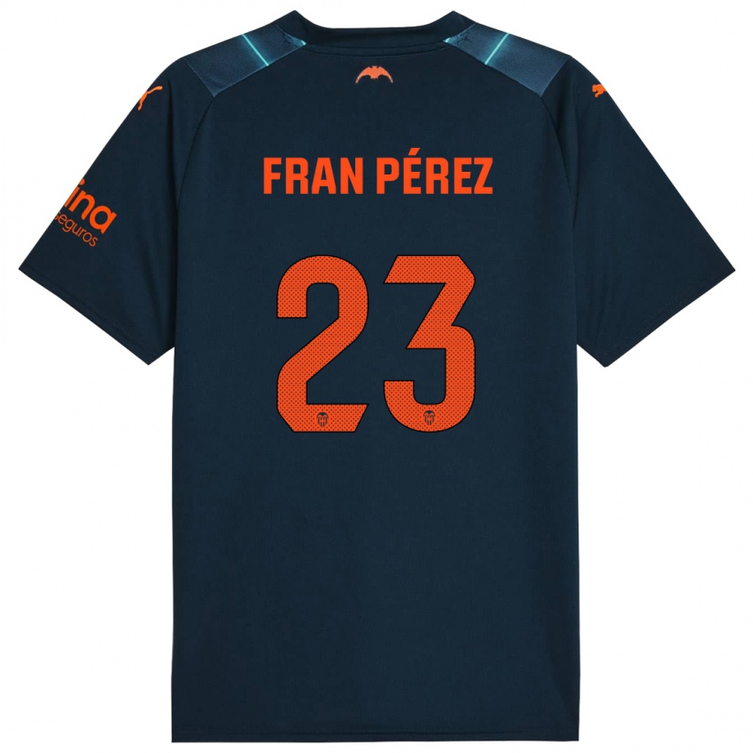 Homem Camisola Fran Pérez #23 Azul Marinho Alternativa 2023/24 Camisa