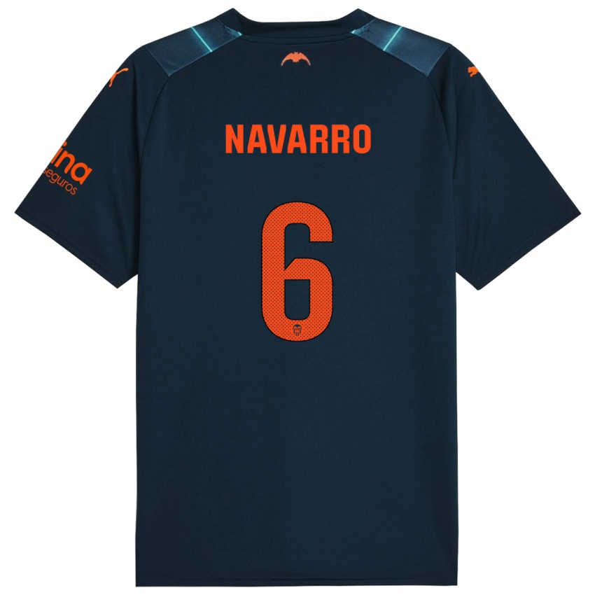 Homem Camisola Javi Navarro #6 Azul Marinho Alternativa 2023/24 Camisa