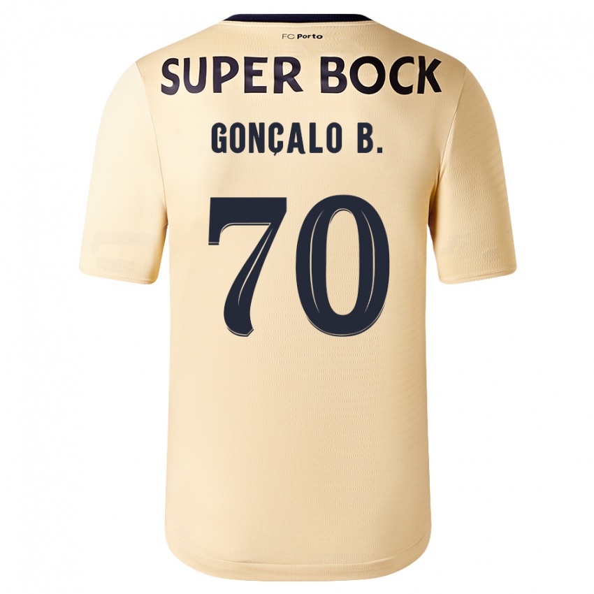 Homem Camisola Goncalo Borges #70 Bege-Dourado Alternativa 2023/24 Camisa