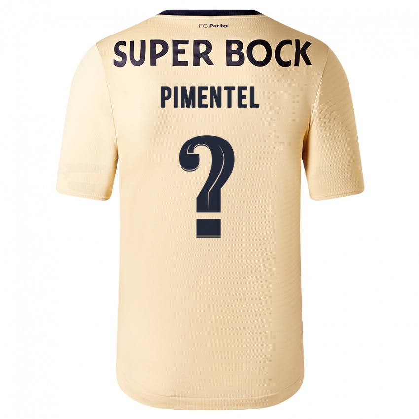 Homem Camisola Eric Pimentel #0 Bege-Dourado Alternativa 2023/24 Camisa