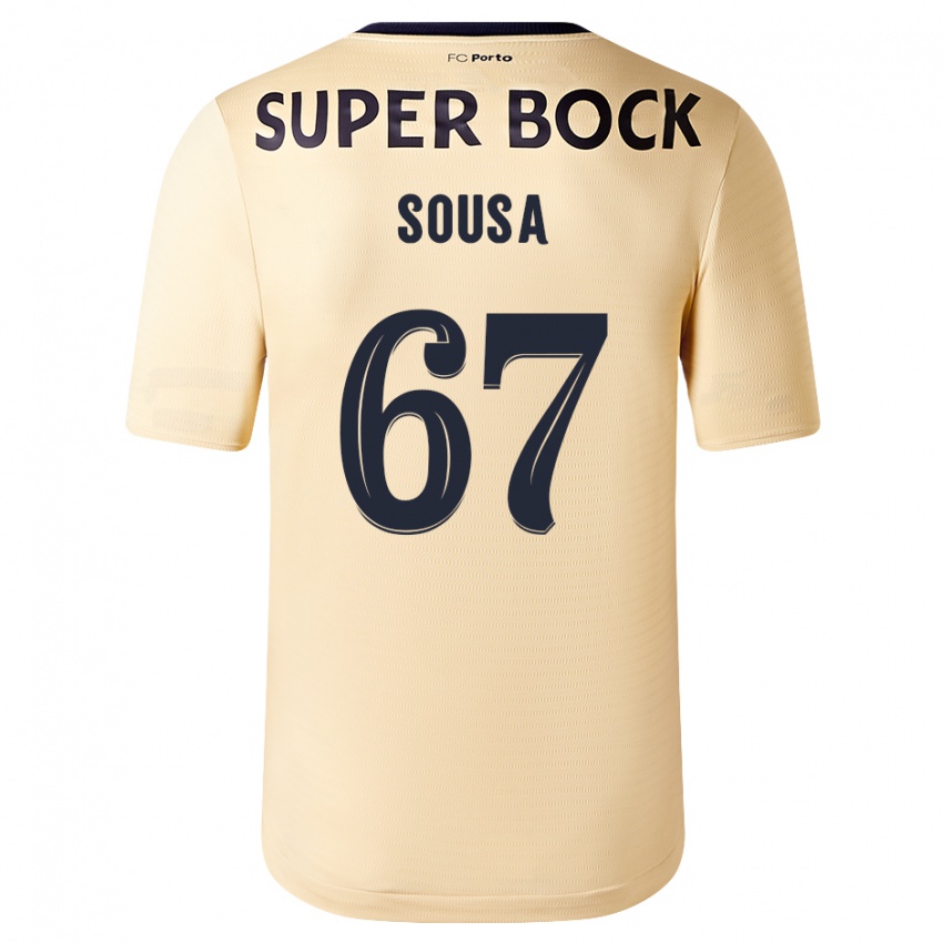 Homem Camisola Vasco Sousa #67 Bege-Dourado Alternativa 2023/24 Camisa