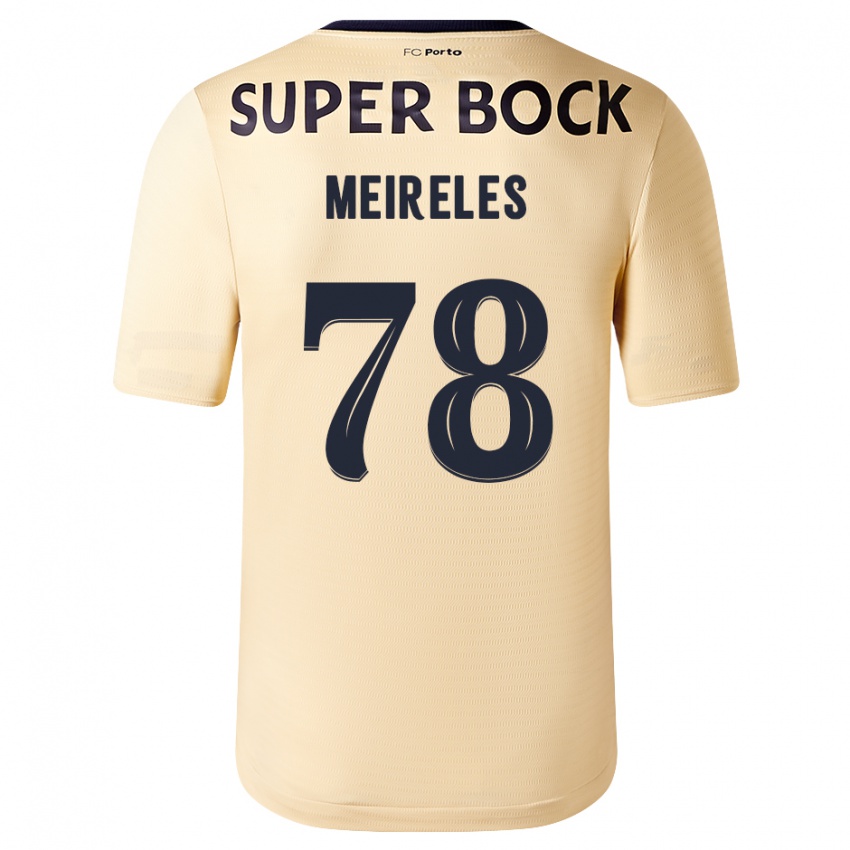 Homem Camisola Jorge Meireles #78 Bege-Dourado Alternativa 2023/24 Camisa