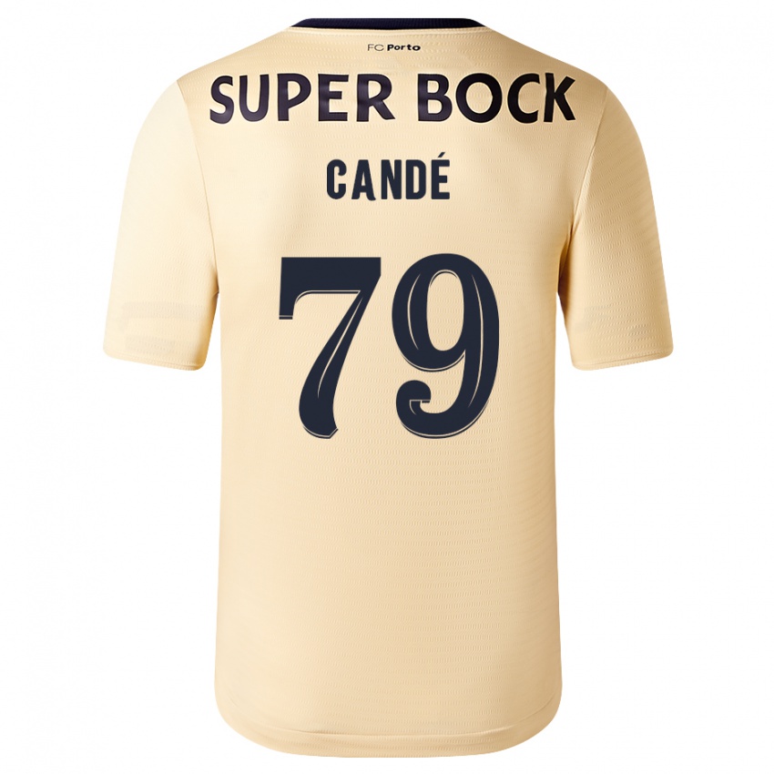 Homem Camisola Umaro Candé #79 Bege-Dourado Alternativa 2023/24 Camisa