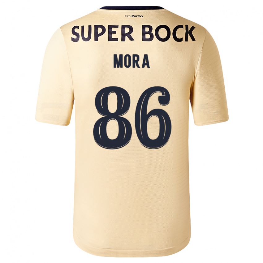 Homem Camisola Rodrigo Mora #86 Bege-Dourado Alternativa 2023/24 Camisa