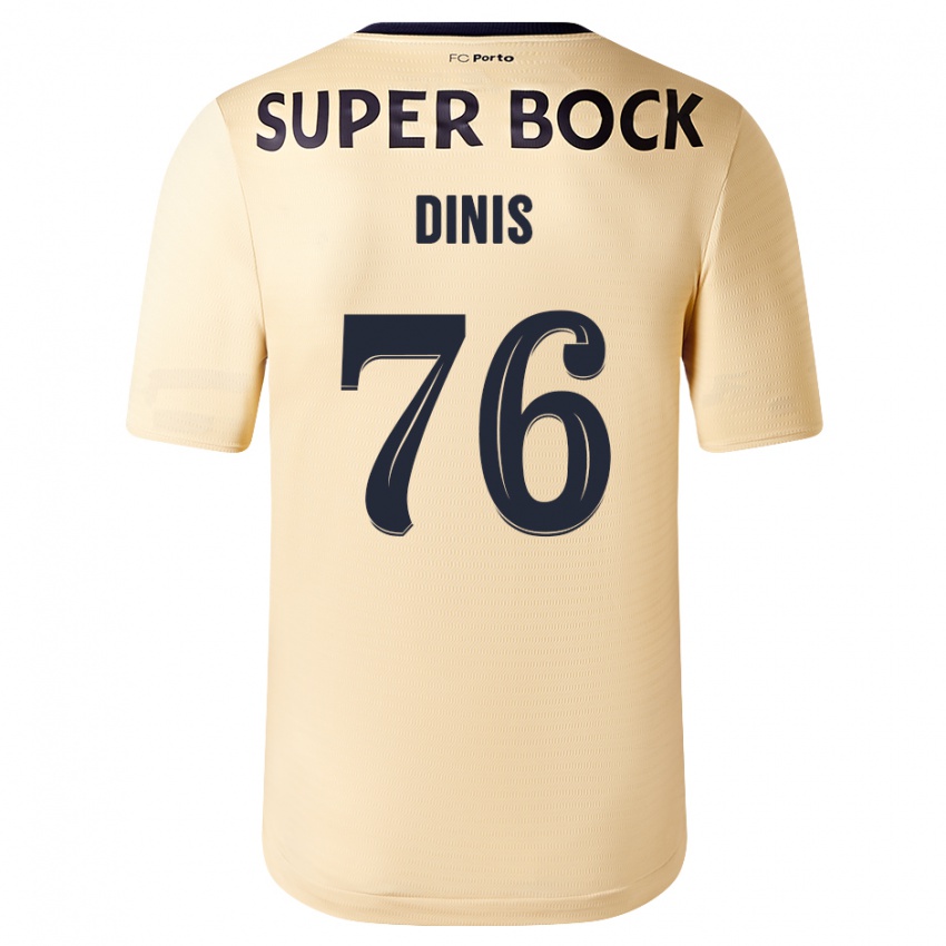 Homem Camisola Dinis #76 Bege-Dourado Alternativa 2023/24 Camisa