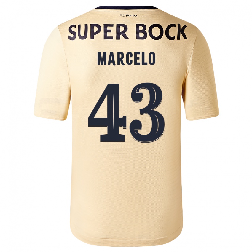 Homem Camisola Joao Marcelo #43 Bege-Dourado Alternativa 2023/24 Camisa