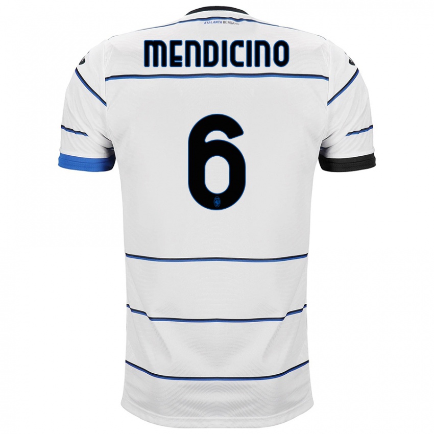 Homem Camisola Leonardo Mendicino #6 Branco Alternativa 2023/24 Camisa