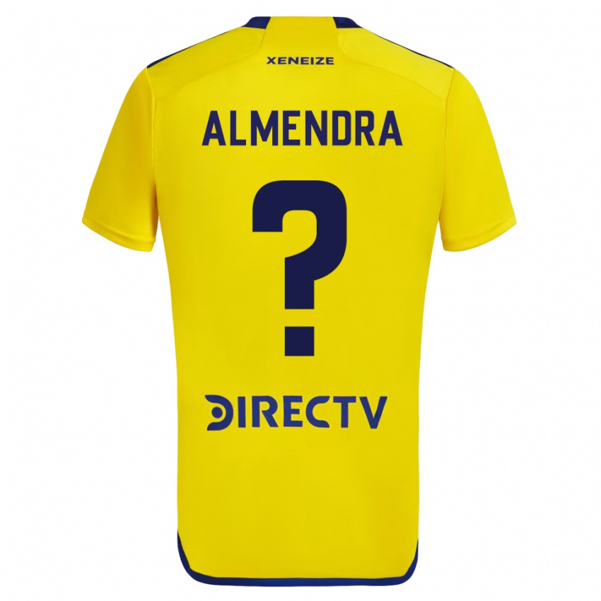 Homem Camisola Agustin Almendra #0 Amarelo Alternativa 2023/24 Camisa