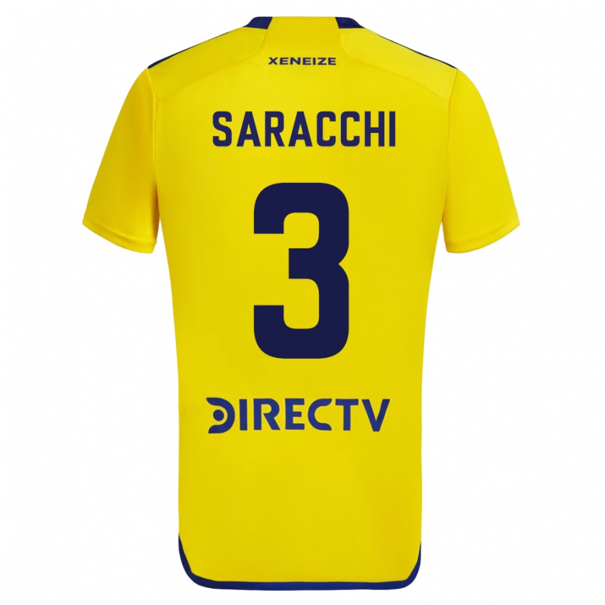 Homem Camisola Marcelo Saracchi #3 Amarelo Alternativa 2023/24 Camisa