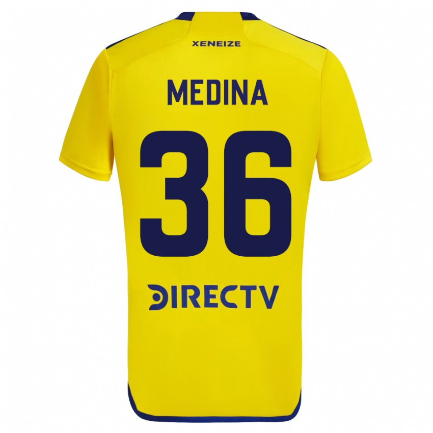 Homem Camisola Cristian Medina #36 Amarelo Alternativa 2023/24 Camisa
