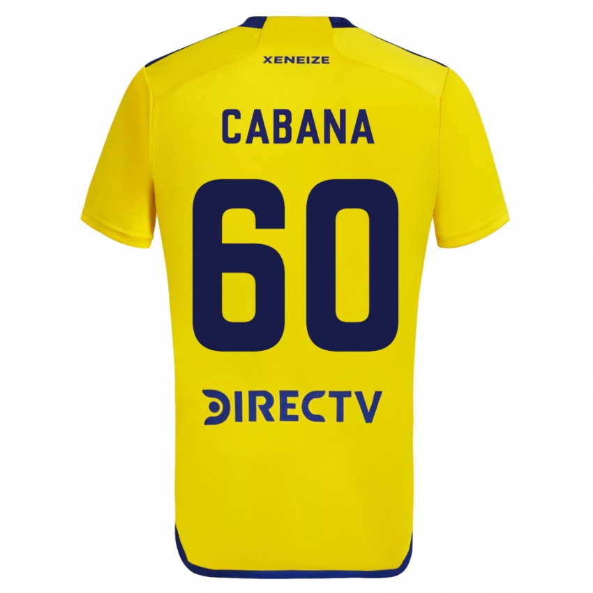 Homem Camisola Juan Pablo Cabana #60 Amarelo Alternativa 2023/24 Camisa