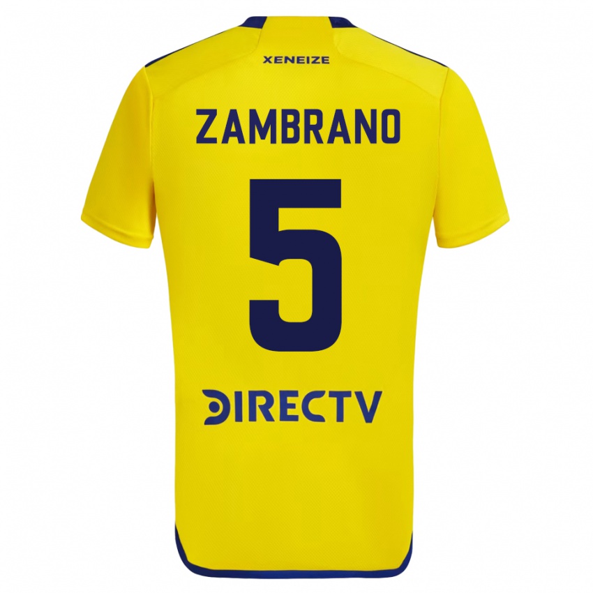 Homem Camisola Carlos Zambrano #5 Amarelo Alternativa 2023/24 Camisa