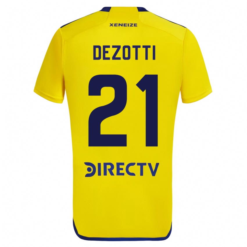 Homem Camisola Martina Dezotti #21 Amarelo Alternativa 2023/24 Camisa