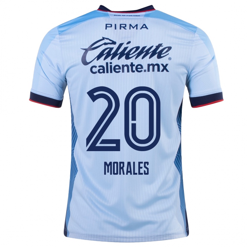 Homem Camisola Iván Morales #20 Céu Azul Alternativa 2023/24 Camisa