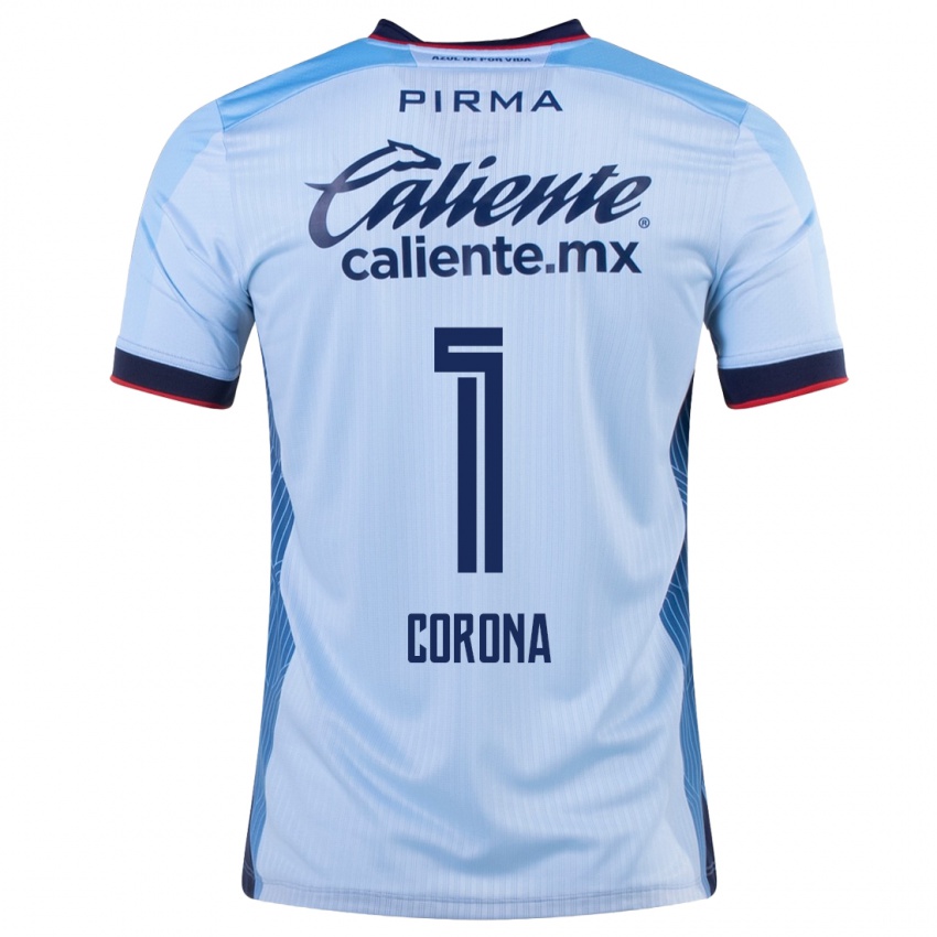 Homem Camisola Jose De Jesus Corona #1 Céu Azul Alternativa 2023/24 Camisa