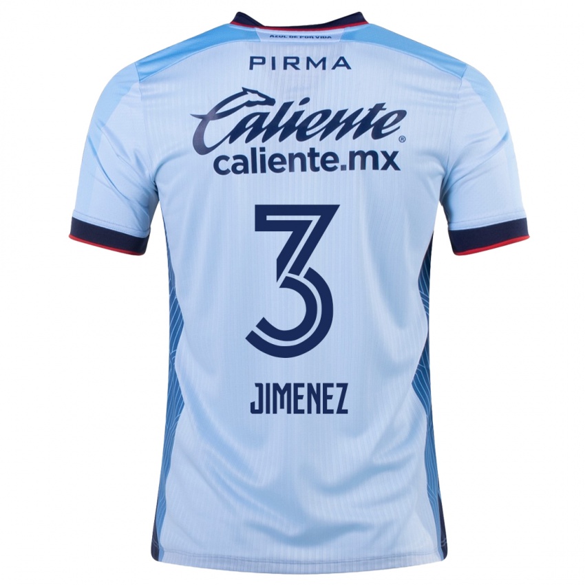 Homem Camisola Jaiber Jimenez #3 Céu Azul Alternativa 2023/24 Camisa