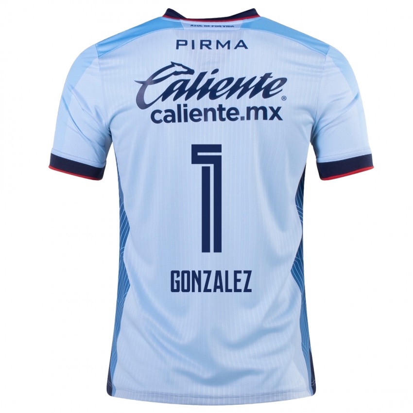 Homem Camisola Itzayana Gonzalez #1 Céu Azul Alternativa 2023/24 Camisa
