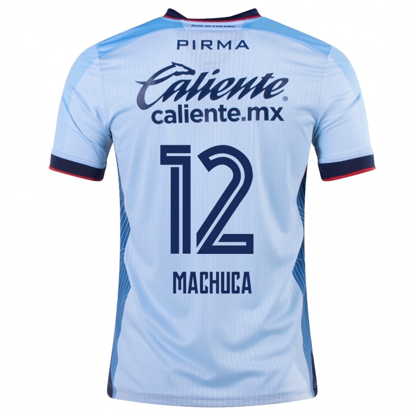 Homem Camisola Gabriela Machuca #12 Céu Azul Alternativa 2023/24 Camisa