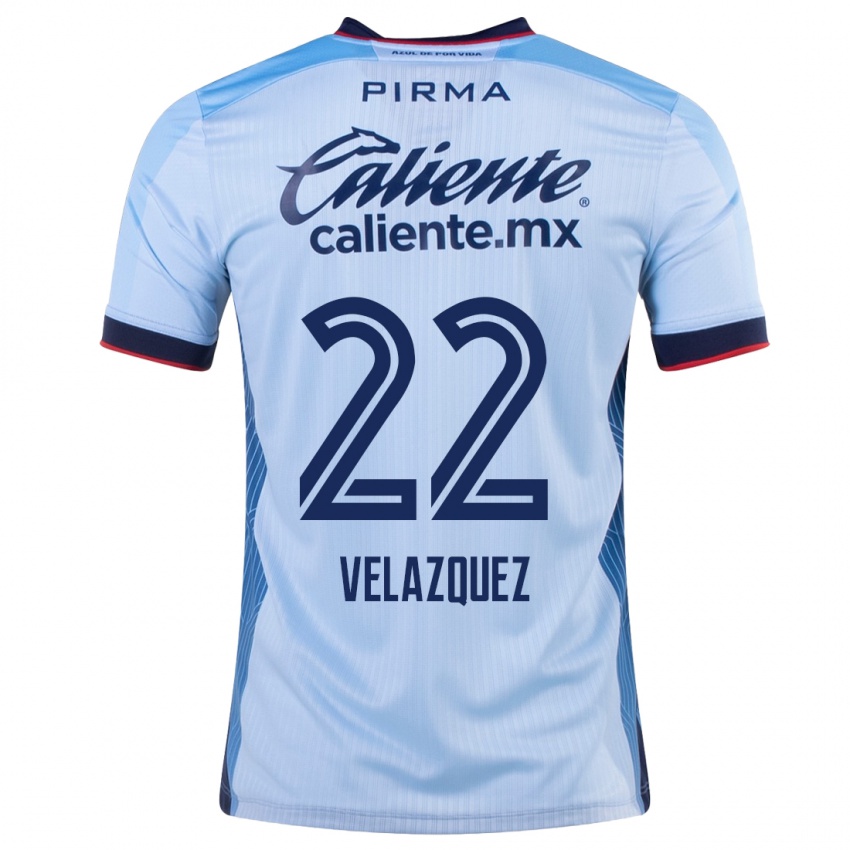 Homem Camisola Hireri Velazquez #22 Céu Azul Alternativa 2023/24 Camisa
