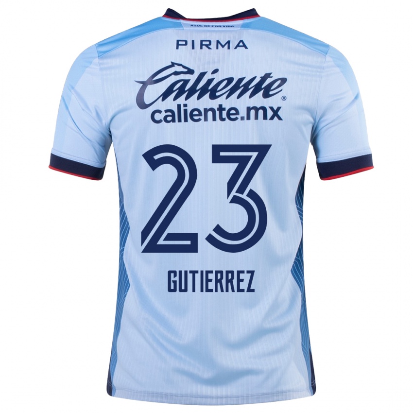Homem Camisola Ivonne Gutierrez #23 Céu Azul Alternativa 2023/24 Camisa