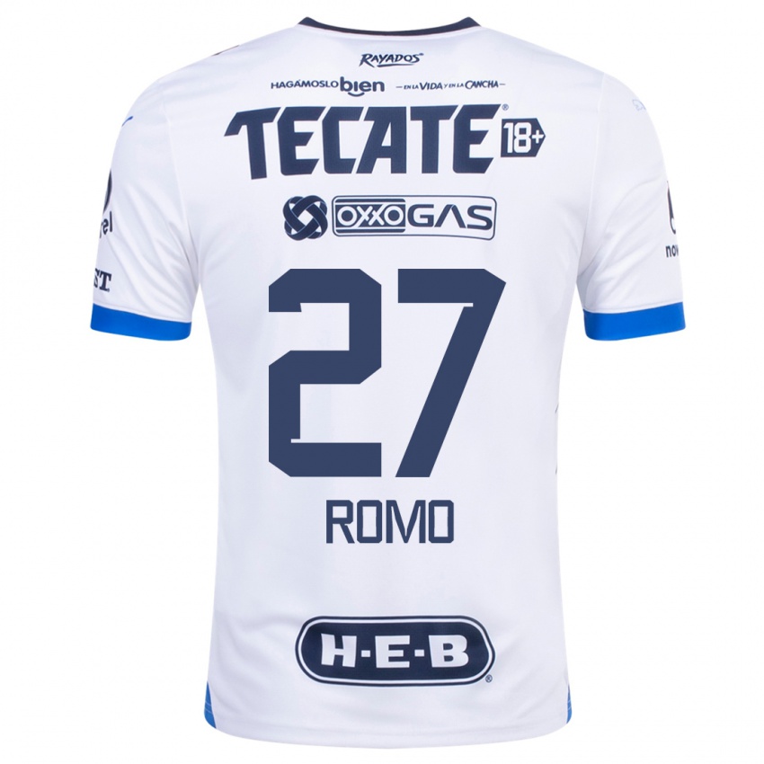 Homem Camisola Luis Romo #27 Branco Alternativa 2023/24 Camisa