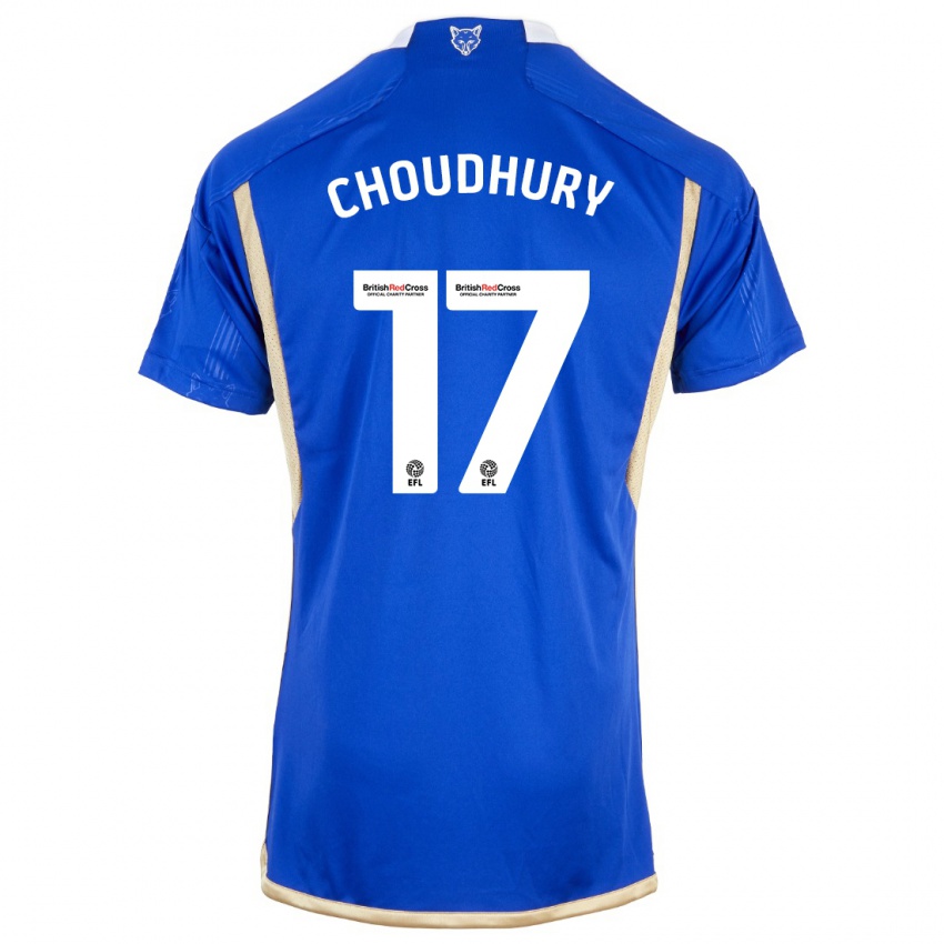 Mulher Camisola Hamza Choudhury #17 Azul Real Principal 2023/24 Camisa
