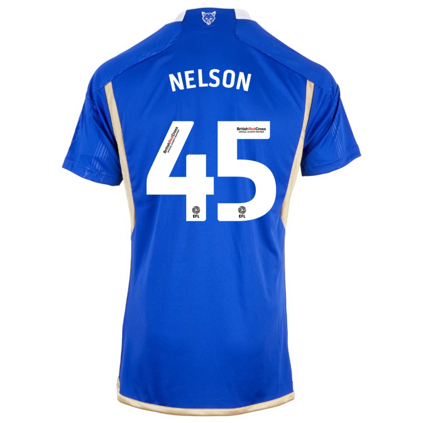 Mulher Camisola Ben Nelson #45 Azul Real Principal 2023/24 Camisa