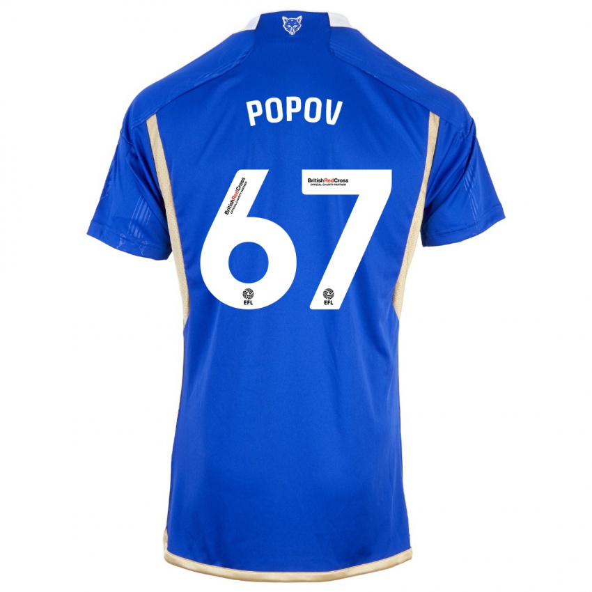 Mulher Camisola Chris Popov #67 Azul Real Principal 2023/24 Camisa