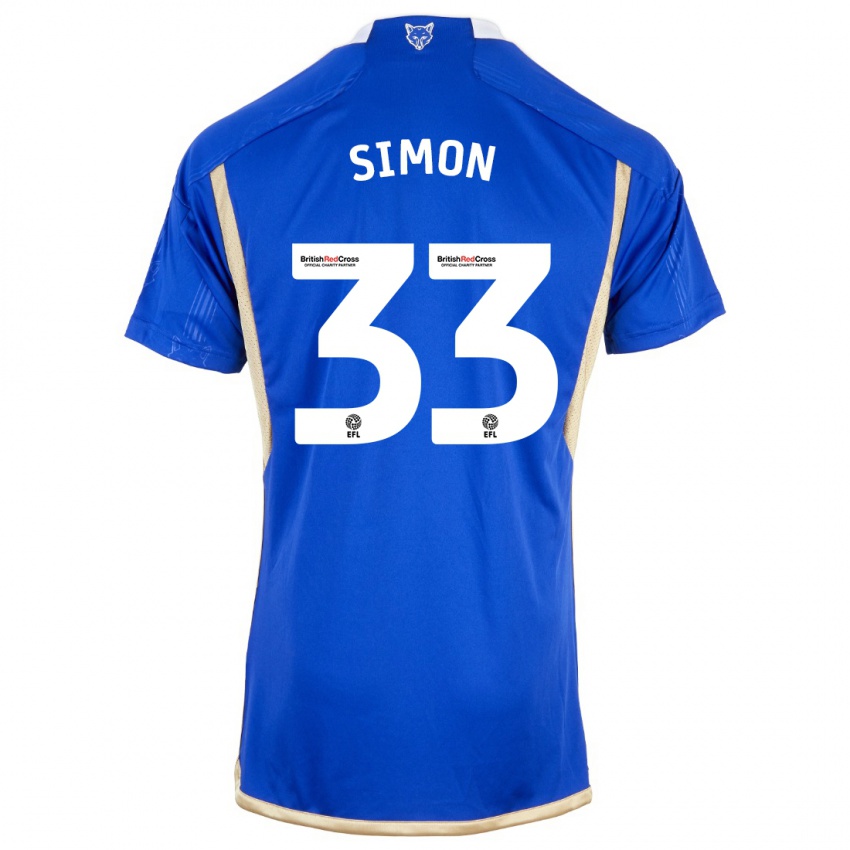 Mulher Camisola Erin Simon #33 Azul Real Principal 2023/24 Camisa