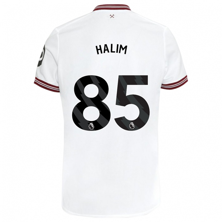 Mulher Camisola Mehmet Halim #85 Branco Alternativa 2023/24 Camisa