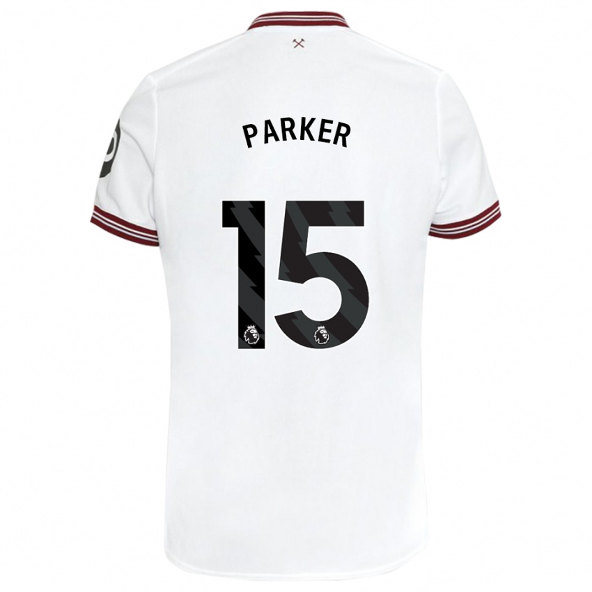Mulher Camisola Lucy Parker #15 Branco Alternativa 2023/24 Camisa